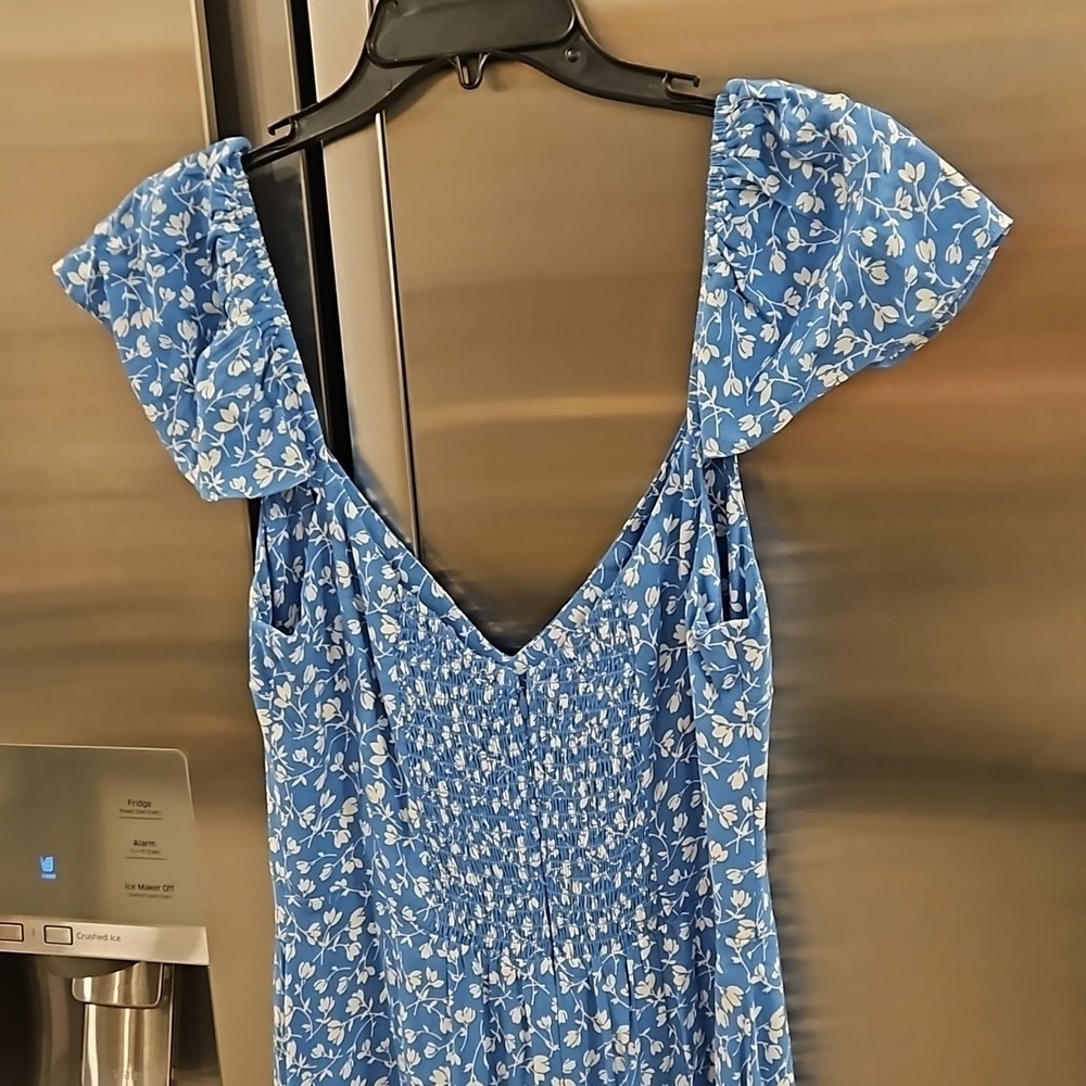 💕REFORMATION💕 Baxley Dress ~ Marie Blue Floral Print 10 NWT - Picture 10 of 14